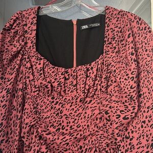 Zara Leopard Print Bodycon Dress XS